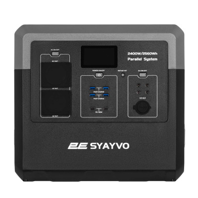 Портативная электростанция 2Е Syayvo 2400 Вт, 2560 Вт/ч, WiFi/BT, параллельное подключение, быстрая зарядка (2E-PPS24256)