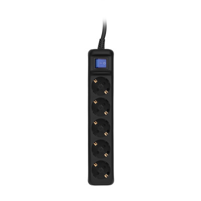 Удлинитель сетевой 2E 5хТип F, 3х1.5мм кв, 16A, 10м, черный 2E-U05ES15M10BK