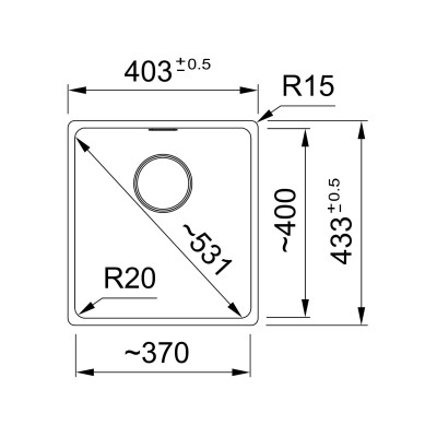 Мийка кухонна Franke Maris, фраграніт, прямокутник, без крила, 553х433х200мм, чаша - 1, монтаж під стільницю, MRG 110-37, сірий камінь Мийка кухонна Franke Maris, фраграніт, прямокутник, без крила, 553х433х200мм, чаша - 1, монтаж під стільницю, MRG 110-37, сірий камінь