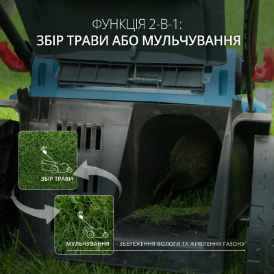 Набір із двох акумуляторних інструментів Konner&Sohnen KS 33LM-BCT20V-SET 20В газонокосарка KS 33LM-20V та тример садовий KS BCT-20V акб 1х4А·год ЗП 17.3кг