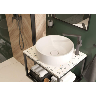 Змішувач для раковини Deante Arnika,  довж. виливу - 172мм, поворотний, 1важіль, титан