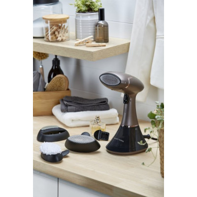 Відпарювач Russell Hobbs компактний Steam Genie Aroma, 1800Вт, 200мл, постійна пара - 32гр, керам. підошва, чорно-коричневий