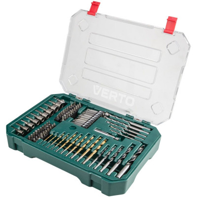 Verto Набір свердел та біт, 81шт, кейс Verto Набір свердел та біт, 81шт, кейс