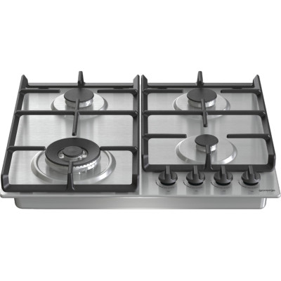 Варильна поверхня Gorenje газова, 60см, чавун, конфорка Wok, нерж