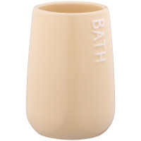 Склянка для зубних щіток ARDESTO Prestigio 8.5x12см, доломіт, бежевий Склянка для зубних щіток ARDESTO Prestigio 8.5x12см, доломіт, бежевий