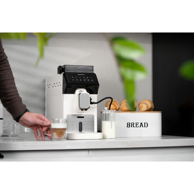 Кавомашина ARDESTO, 2л, зерно, автоматичний, капучинатор, дисплей, авторецептів -9, біло-чорний