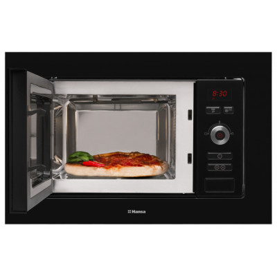 Мікрохвильова піч Hansa вбудовувана, 20л, електр.управл., 800Вт, гриль, дисплей, відкр.кнопкою, чорний Мікрохвильова піч Hansa вбудовувана, 20л, електр.управл., 800Вт, гриль, дисплей, відкр.кнопкою, чорний