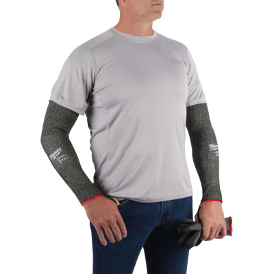 Нарукавники робочі Milwaukee, високоеластичний нейлон, 45см, сірий