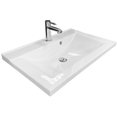 Раковина, умивальник Adamant QUANTO, штучний камінь, прямокут., з отвором для змішувача, з отвором для переливу, 700х447х140мм, накладний, білий Раковина, умивальник Adamant QUANTO, штучний камінь, прямокут., з отвором для змішувача, з отвором для переливу, 700х447х140мм, накладний, білий