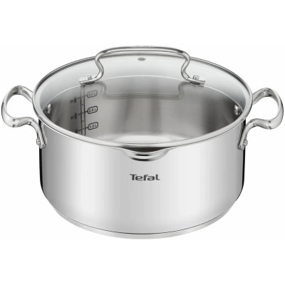 Tefal Каструля DUETTO+, 5л, з кришкою, нержавюча сталь, скло Tefal Каструля DUETTO+, 5л, з кришкою, нержавюча сталь, скло