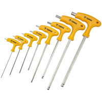 Ключі шестигранні TOPEX, Т-подібне руків'я, CrV, 2-10мм, набір 8шт Ключі шестигранні TOPEX, Т-подібне руків'я, CrV, 2-10мм, набір 8шт