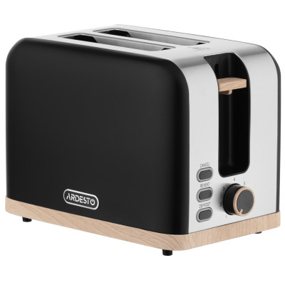 Тостер Ardesto T-F420BWD, 800 Вт, металлический, 2 слота, черный Тостер Ardesto T-F420BWD, 800 Вт, металлический, 2 слота, черный