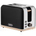 Тостер Ardesto T-F420BWD, 800 Вт, металлический, 2 слота, черный