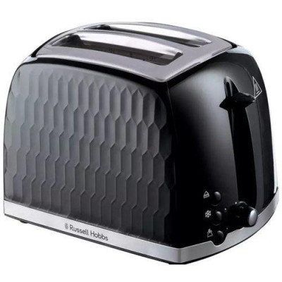 Тостер Russell Hobbs Honeycomb 850Вт, широкие слоты, пластик, черный Тостер Russell Hobbs Honeycomb 850Вт, широкие слоты, пластик, черный