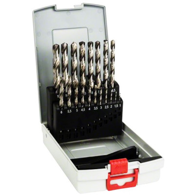 Набір свердел по металу Bosch Professional HSS-G ProBox, 1-10мм, кейс, 19шт