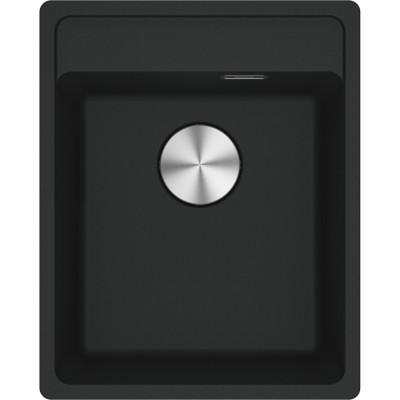 Мийка кухонна Franke Maris, фраграніт, прямокутник, без крила, 410х510х200мм, чаша - 1, врізна, MRG 610-37 TL, чорний матовий