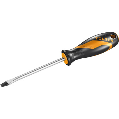 Викрутка Tolsen Ерго плоска, SL6.5x150мм, сталь CrV Викрутка Tolsen Ерго плоска, SL6.5x150мм, сталь CrV