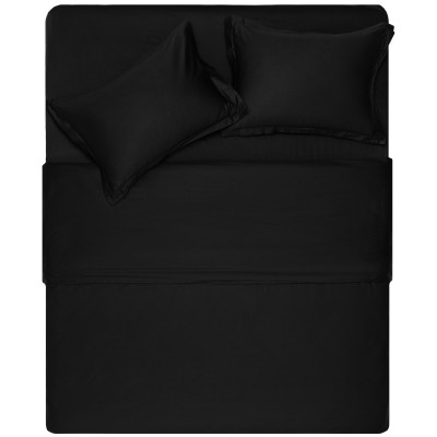 Простирадло ARDESTO Mix&Match Premium, 240x260см, 100% бавовна, сатин, чорний