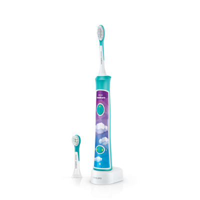 Щітка зубна електр. Philips, Sonicare For Kids, для дітей, 62т. колив/хв, насадок-2, Bluetooth, голубий