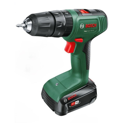 Шурупокрут-дриль акумуляторний Bosch EasyImpact 18V-40 18В 2х2А·год 20·38Нм 0-430·0-1630об/хв кейс ЗП набір 34шт (АС Xline) 1.4кг