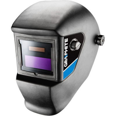 Маска зварювальника хамелеон GRAPHITE 56H822 автозатемніння 1/15000сек два датчики дуги регулювання ступеня затемнення DIN 9-13 Маска зварювальника хамелеон GRAPHITE 56H822 автозатемніння 1/15000сек два датчики дуги регулювання ступеня затемнення DIN 9-13