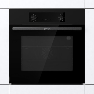 Духовка Gorenje электрическая, 61л, A+, дисплей, конвекция, черный