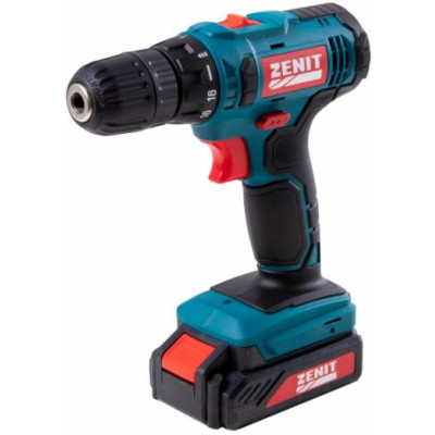 Шурупокрут-дриль акумуляторний Зеніт ЗША-12 М Li 12В 2х1.3А·год 28Нм 0-350·1300об/хв 1.1кг кейс