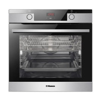 Духова шафа Hansa електрична, 65л, A, дисплей, конвекція, телескопічні направляючі, 3 скла, нержавіюча сталь