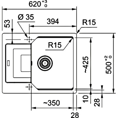 Мийка кухонна Franke Urban, фраграніт, прямокутник, з крилом, 620х500х220мм, чаша - 1, врізна, оборотна, UBG 611-62, сірий сланець Мийка кухонна Franke Urban, фраграніт, прямокутник, з крилом, 620х500х220мм, чаша - 1, врізна, оборотна, UBG 611-62, сірий сланець