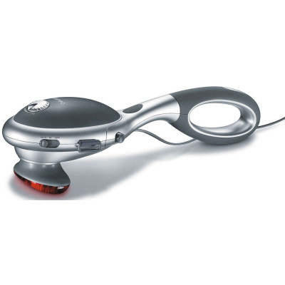 Масажер Beurer для тіла, від мережі, 2 насадки, 2 режима, інфрачервоні промені, знімна ручка, сірий Масажер Beurer для тіла, від мережі, 2 насадки, 2 режима, інфрачервоні промені, знімна ручка, сірий