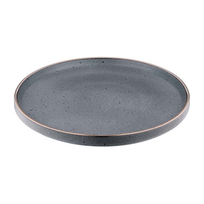 Тарілка обідня ARDESTO Fasano, 26см, кераміка, сірий темний