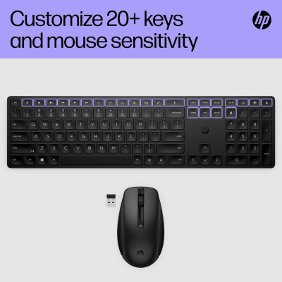Комплект клавіатура та миша HP 650, WL, EN/UK, чорний