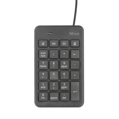 Клавіатура мембрана Trust Xalas USB-A Numeric Keypad 23Key, USB-A, чорний
