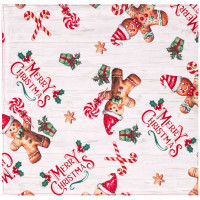 Ранер ARDESTO Christmas Gingerbread 33х137см, 100% поліестер, червоний