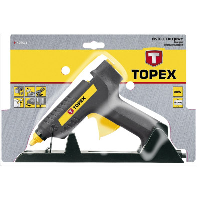 Пістолет клейовий TOPEX бездротовий 15/80Вт стрижні 11мм 0.6кг 14-16г/хв Пістолет клейовий TOPEX бездротовий 15/80Вт стрижні 11мм 0.6кг 14-16г/хв