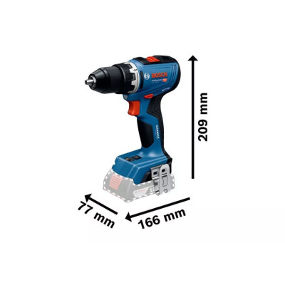 Шурупокрут-дриль акумуляторний Bosch Professional GSR 18V-65 18В 31·63Нм 0-550·0-2100об/хв 1.06кг без АКБ та ЗП