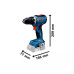 Шурупокрут-дриль акумуляторний Bosch Professional GSR 18V-65 18В 31·63Нм 0-550·0-2100об/хв 1.06кг без АКБ та ЗП
