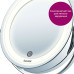 Зеркало косметическое Beurer настольное, диаметр-13см, AААx4 в комплекте, сенс. управление, подсветка, белый