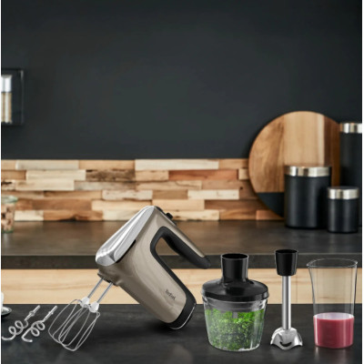 Міксер Tefal ручний Powermix Silence 4in1 850Вт, насадки-4, міні-подрібнювач, турборежим, бронзовий Міксер Tefal ручний Powermix Silence 4in1 850Вт, насадки-4, міні-подрібнювач, турборежим, бронзовий
