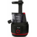 Соковитискач Tefal Juiceo шнековий 150Вт, чаша-0.8л, жмих-0.8л, насадка для цитрусових, пластик, червоно-чорний