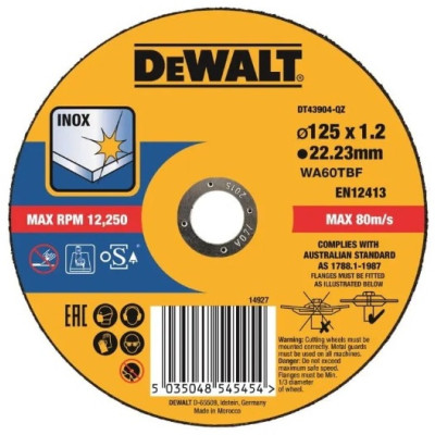Диск відрізний DeWalt EXTREME по металу 125х1.2х22.23мм