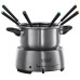Електричне фондю Russell Hobbs Fiesta, ємність 2л, 1200Вт, 6 виделок в комплекті, нерж. сталь, сірий