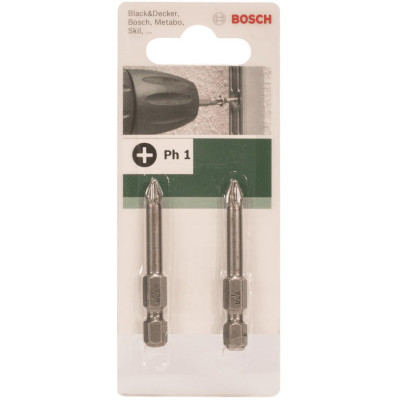 Биты Bosch PH 1 XH, 49мм, 2т 2,609,255,919