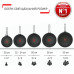 Сковорода Tefal Emotion+, 28см, нержавіюча сталь, бакеліт, чорний