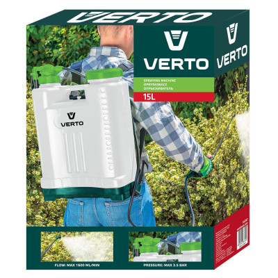 Обприскувач ручний Verto 15л 3.5бар 1.6л•хв 3.8кг (15G507)