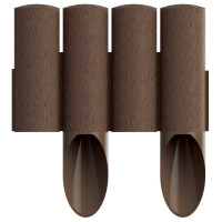 Газонное ограждение Cellfast 4 STANDARD, 10 секций по 235 мм, 2.3м, коричневый Газонное ограждение Cellfast 4 STANDARD, 10 секций по 235 мм, 2.3м, коричневый