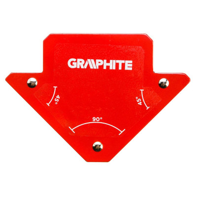 Graphite Кутник зварювальний 56H901, магнітний, 82x120x13мм, максимальна вантажопідйомність 11.4кг, кут 45,90°