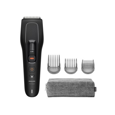 Машинка для стрижки Philips Series 5000, акумулятор, роторний двигун, насадок-3, кейс, сталь, чорний Машинка для стрижки Philips Series 5000, акумулятор, роторний двигун, насадок-3, кейс, сталь, чорний