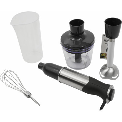 Блендер Tefal заглибний Quickchef 1000Вт, 3в1, чаша-800мл, чопер-500мл, турборежим, сріблясто-чорний Блендер Tefal заглибний Quickchef 1000Вт, 3в1, чаша-800мл, чопер-500мл, турборежим, сріблясто-чорний