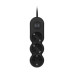 Удлинитель сетевой 2E Plus 3хТип F, 3х1мм кв, 10A, 3м, черный 2E-U03VES3MBK